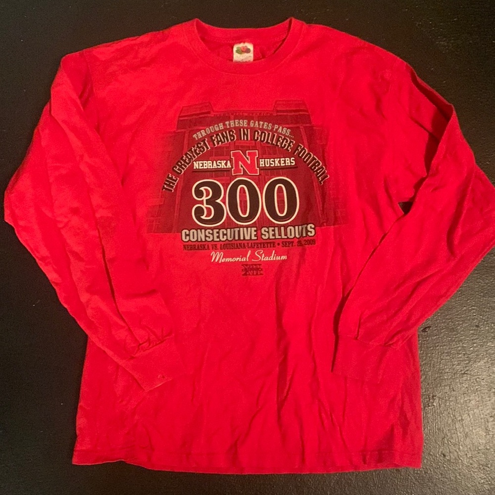 Nebraska Football Commemorative Vintage long sleeve T Size XL